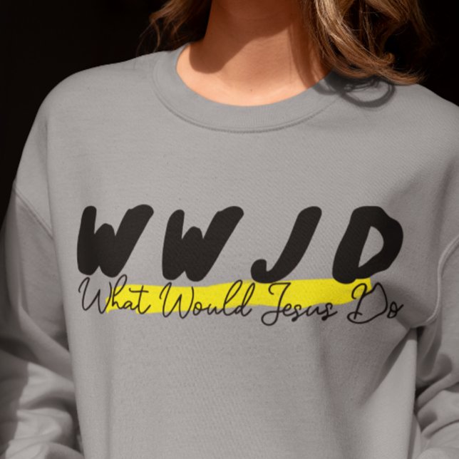 WWJD Sweatshirt – Bold & Minimalist Statement (Creator Uploaded)
