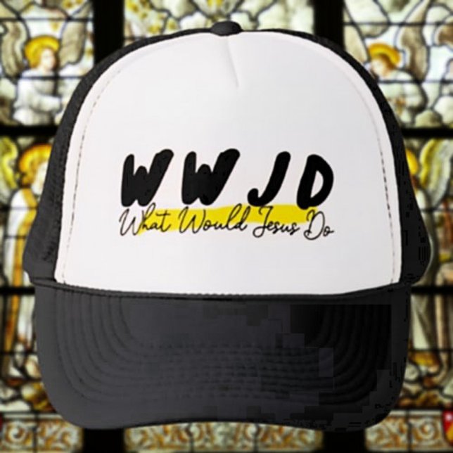 WWJD Trucker Hat – “What Would Jesus Do” Bold  (Creator Uploaded)