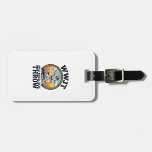 WWJT What Would Jesus Throw Vintage Disc Shirt_1 Luggage Tag