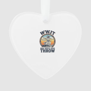 WWJT What Would Jesus Throw Vintage Disc Shirt_1 Ornament