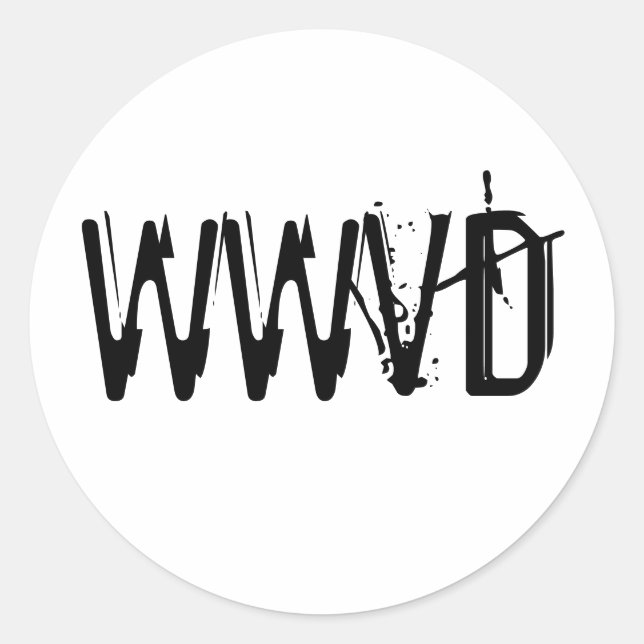 WWVD CLASSIC ROUND STICKER (Front)