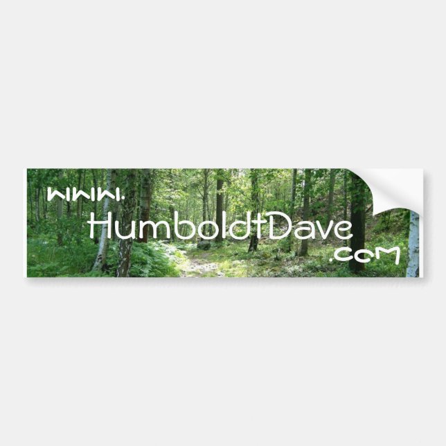 www.HumboldtDave.com Bumper Sticker (Front)