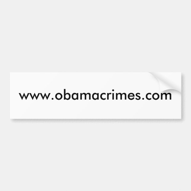 www.obamacrimes.com bumper sticker (Front)