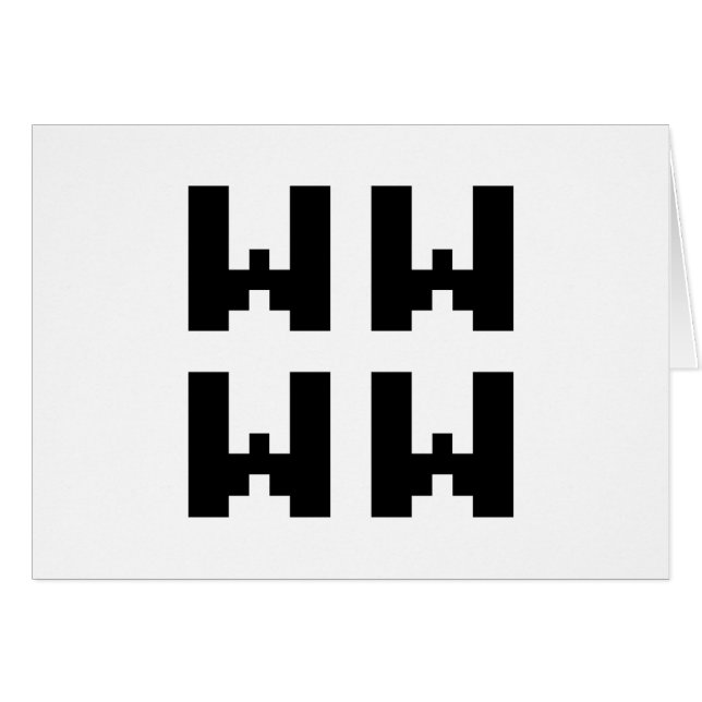 WWWW | LOL Japanese Internet Slang Greeting Card (Front Horizontal)