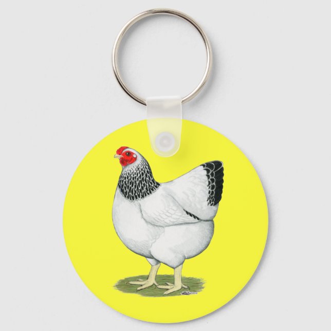 Wyandotte:  Columbian Hen Key Ring (Front)