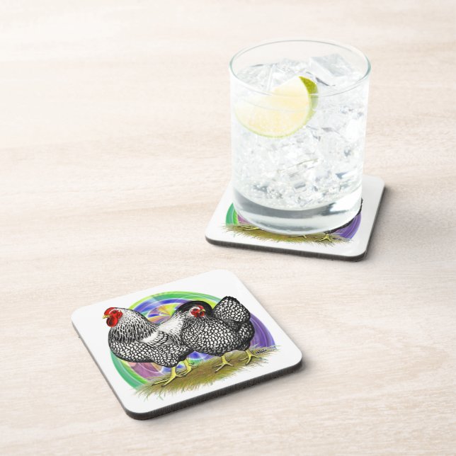 Wyandotte:  Easter Egg Pair Coaster (Right Side)