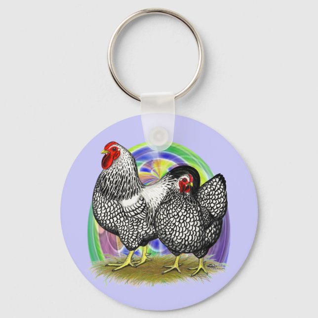 Wyandotte:  Easter Egg Pair Key Ring (Front)