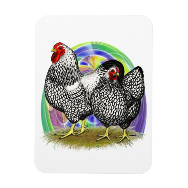 Wyandotte:  Easter Egg Pair Magnet (Vertical)