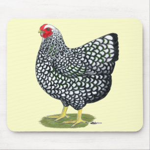 Wyandotte:  Silver-laced Hen Mouse Pad