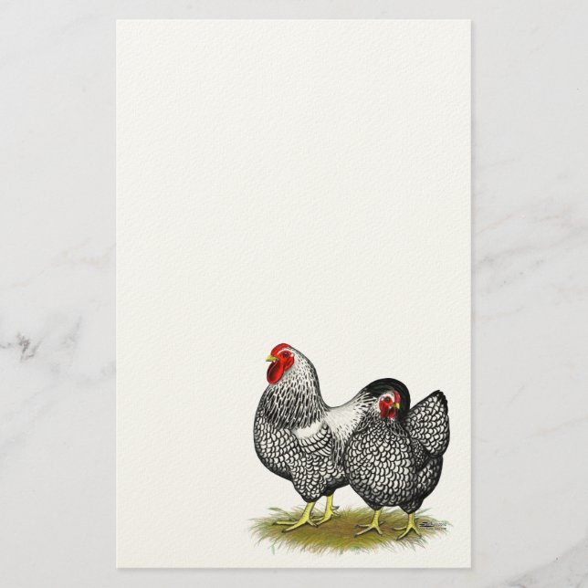 Wyandotte:  Silver Pair Stationery (Front)