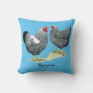 Wyandottes Silver-laced Pair Cushion