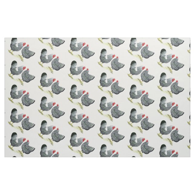 Wyandottes Silver-laced Pair Fabric (Yard)
