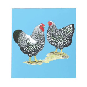 Wyandottes Silver-laced Pair Notepad