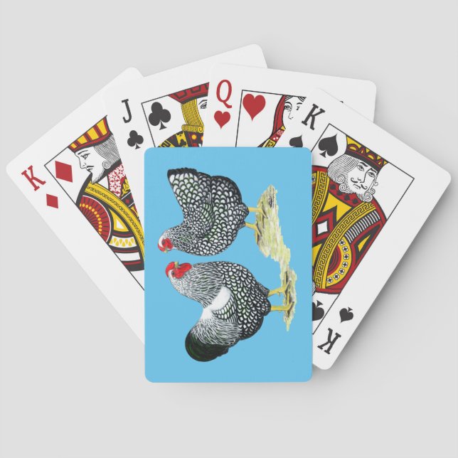 Wyandottes Silver-laced Pair Playing Cards (Back)