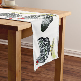 Wyandottes Silver-laced Pair Short Table Runner