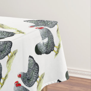 Wyandottes Silver-laced Pair Tablecloth