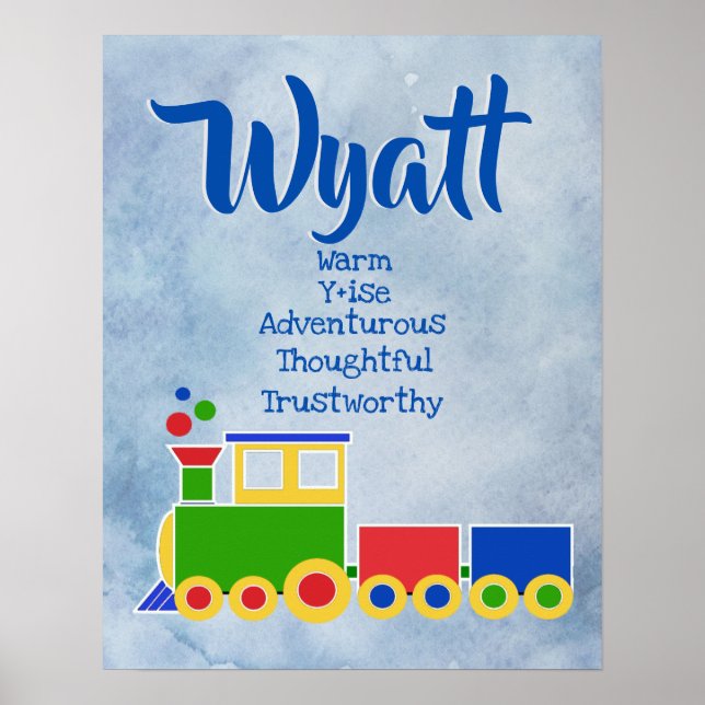 Wyatt Name Poster (Front)