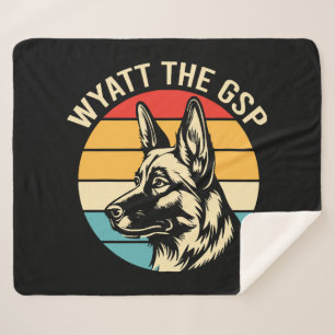 Wyatt The Gsp Sherpa Blanket
