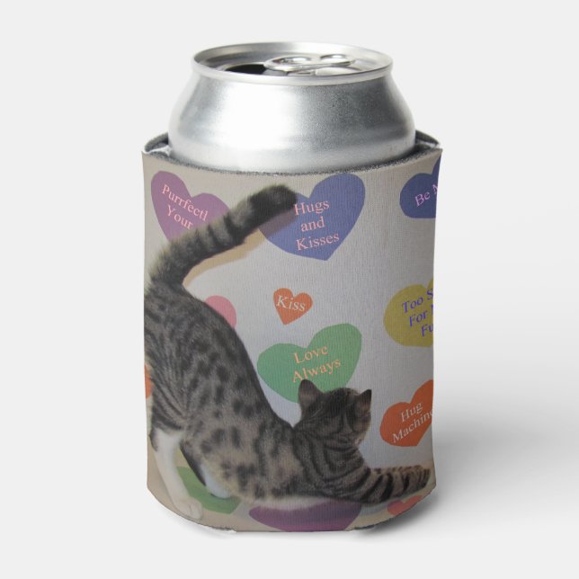 Wyatt's Love Hearts  - Cat / Kitten Can Cooler (Can Front)