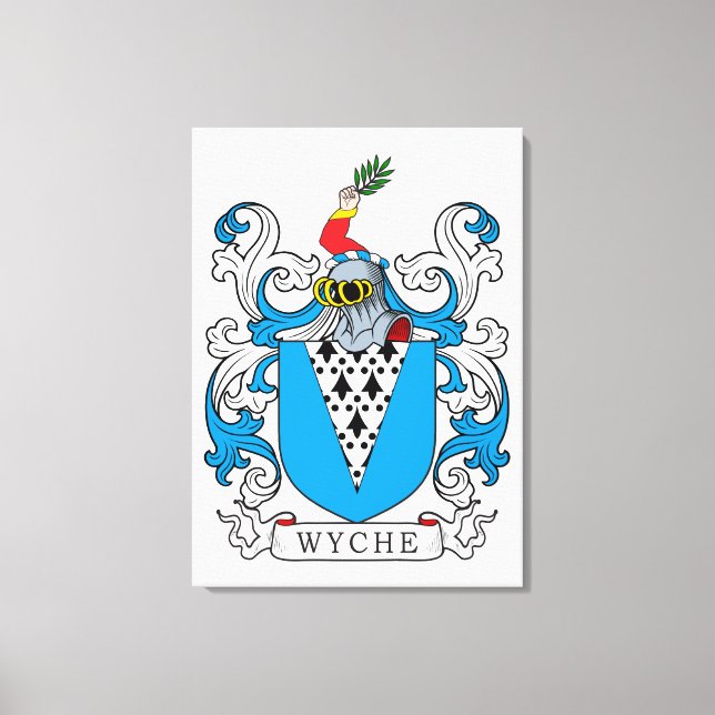 Wyche Family Crest Canvas Print (Front)