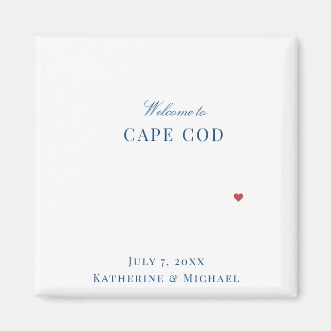 Wychmere Beach Club Destination Wedding Favour Magnet (Front)