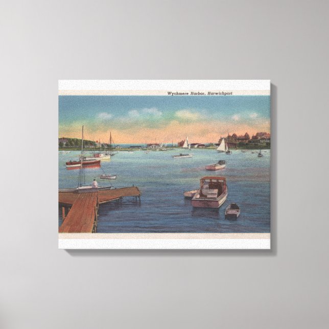 Wychmere Harbour Scene Canvas Print (Front)