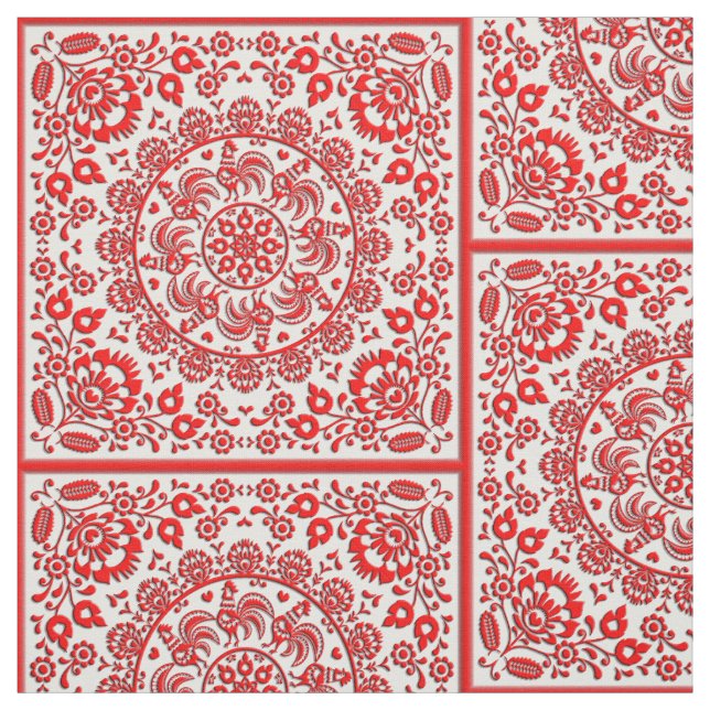 Wycinanka Fabric White (Swatch)