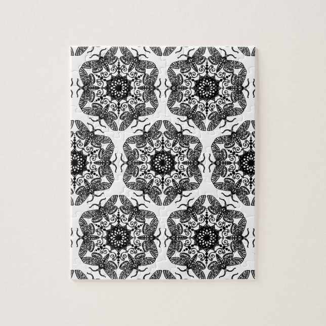 Wycinanka Moth Pattern Jigsaw Puzzle (Vertical)