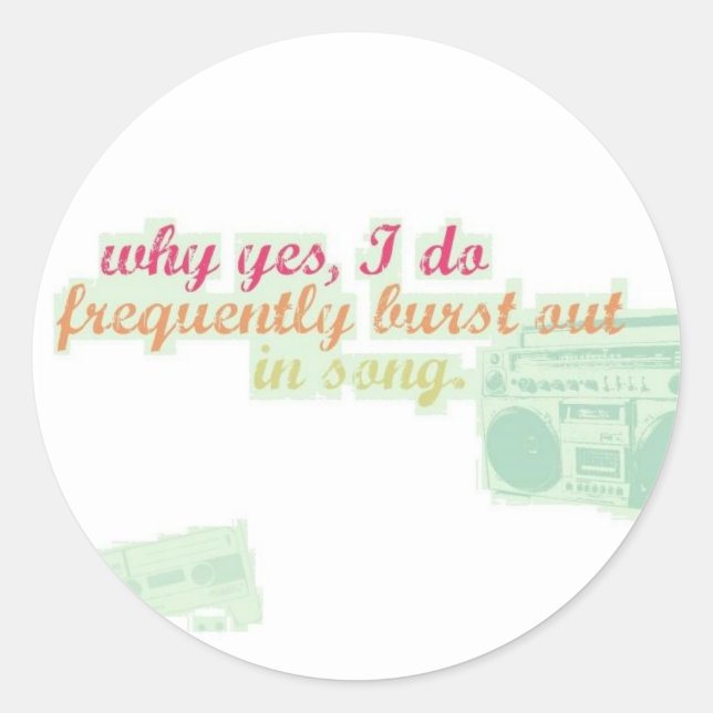 WYIDFBOIS Sticker! Classic Round Sticker (Front)