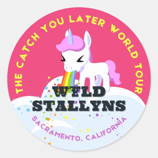 Wyld Stallyns: The Catch You Later World Tour  Classic Round Sticker (Front)