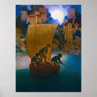 Wynken, Blynken and Nod, 1905 by Maxfield Parrish