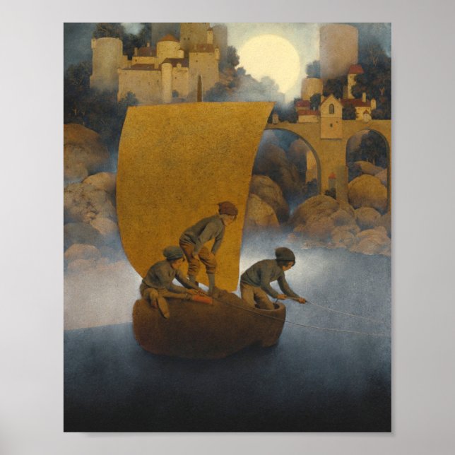 Wynken Blynken And Nod By Maxfield Parrish 1902 Poster (Front)