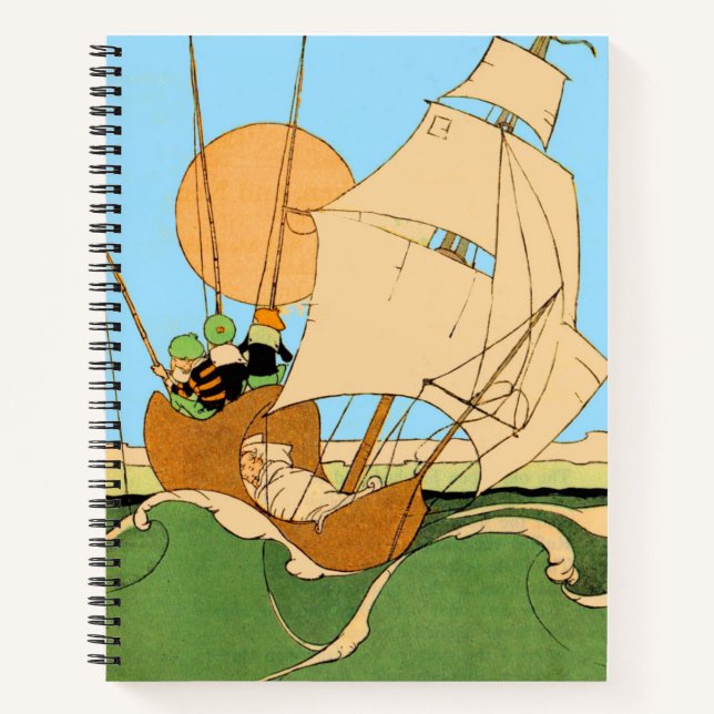 Wynken, Blynken and Nod print Notebook (Front)