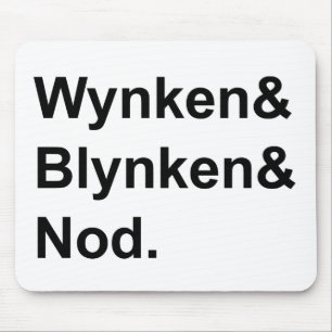Wynken Blynken & Nod   Wooden Shoe Bedtime Story Mouse Pad