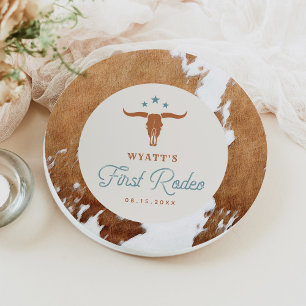 WYNONA First Rodeo Cowboy Birthday Party Paper Plate