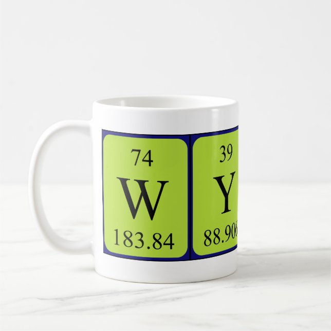Wynona periodic table name mug (Left)