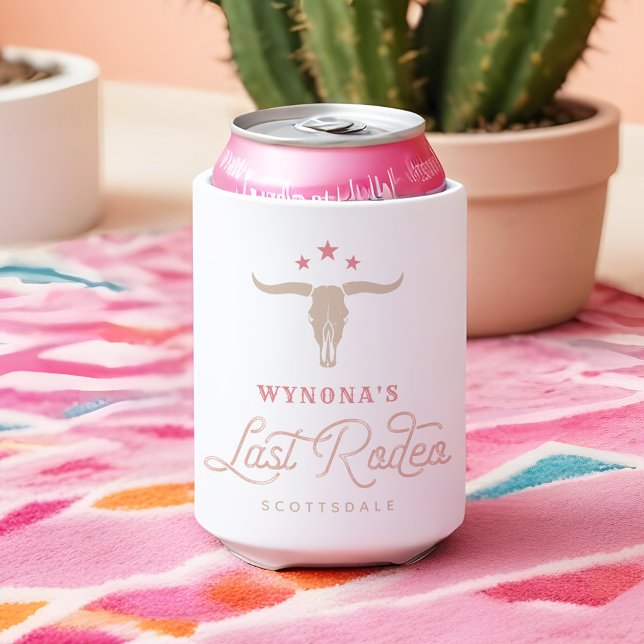 WYNONA Pink Cowgirl Last Rodeo Bachelorette Can Cooler (Creator Uploaded)