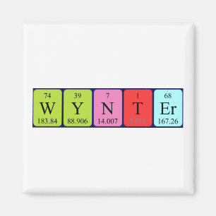 Wynter periodic table name magnet