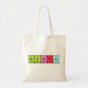 Wynter periodic table name tote bag