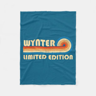 Wynter Surname Retro Vintage 80s 90s Birthday Reun Fleece Blanket