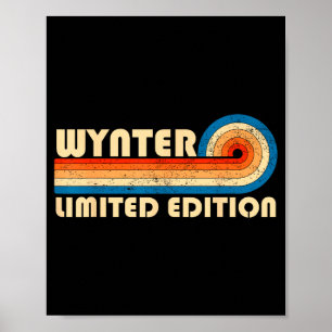 Wynter Surname Retro Vintage 80s 90s Birthday Reun Poster