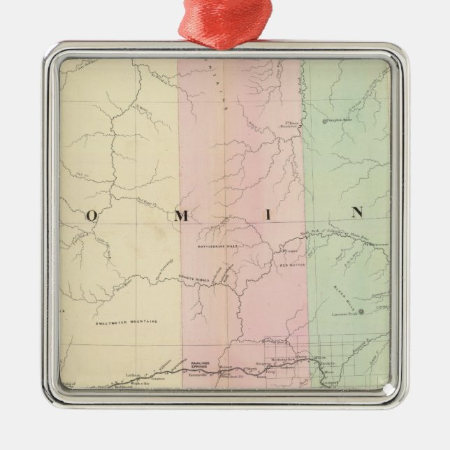 Wyoming 3 metal tree decoration (Front)