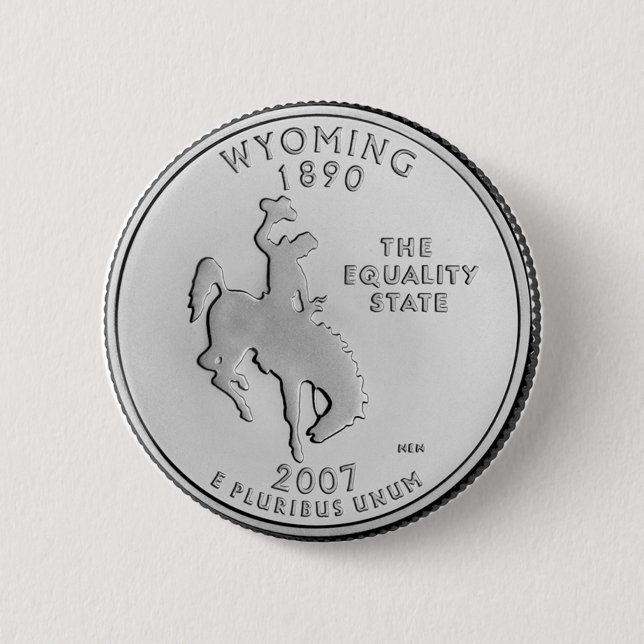 Wyoming 6 Cm Round Badge (Front)