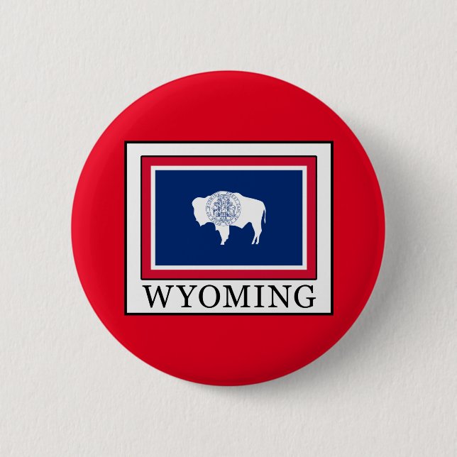 Wyoming 6 Cm Round Badge (Front)