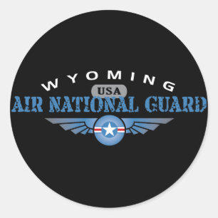 Wyoming Air National Guard Classic Round Sticker