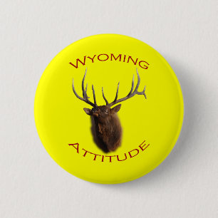 Wyoming Attitude 6 Cm Round Badge