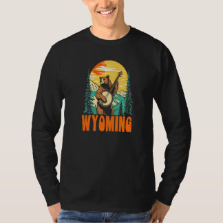 Wyoming Banjo Picking Bear Outdoor & Music T-Shirt