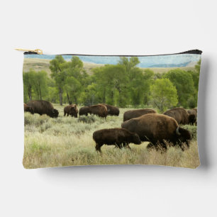 Wyoming Bison Nature Animal Photography Accessory Pouch