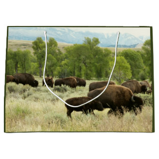 Wyoming Bison Nature Animal Photography Large Gift Bag