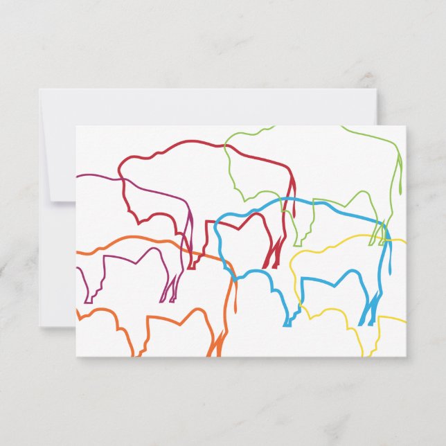 wyoming bison pride blur invitation (Front)